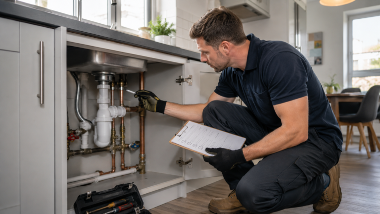 HMO Plumbing Checklist (UK): Leaks, Stopcock, Drains & Isolation Valves.