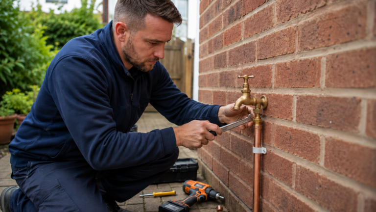 Outside tap installation by local plumber in Thurrock Grays and Chafford Hundred